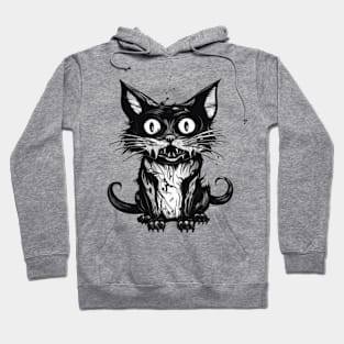 Black cat comics Monster creepy Hoodie